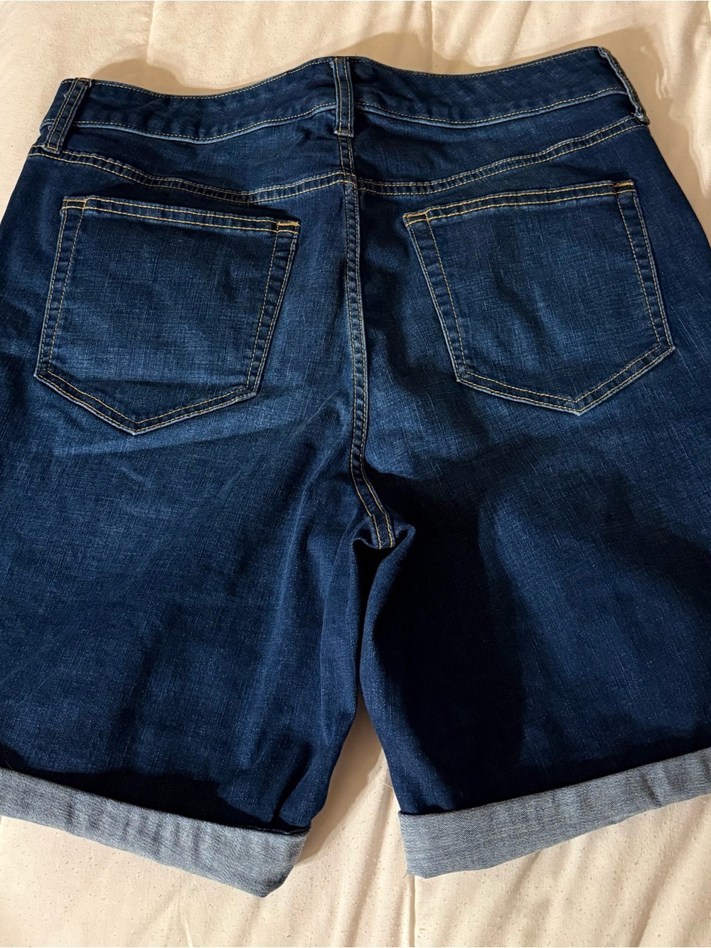torrid Dark Indigo High-Rise Denim Bermuda Shorts - Picture 3 of 10